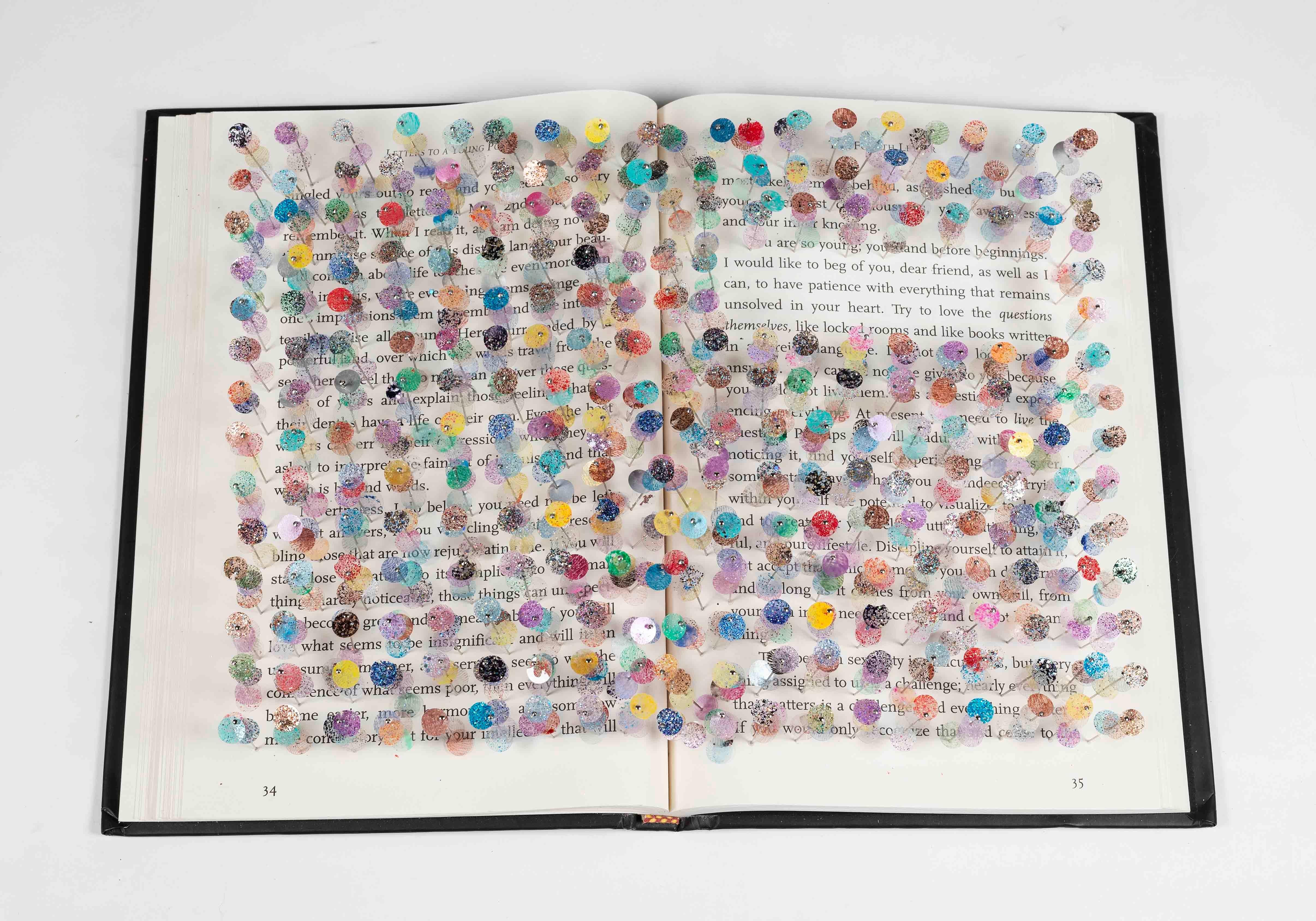 Fingerprint Book Sculpture: 'Letter's to a Young Poet"