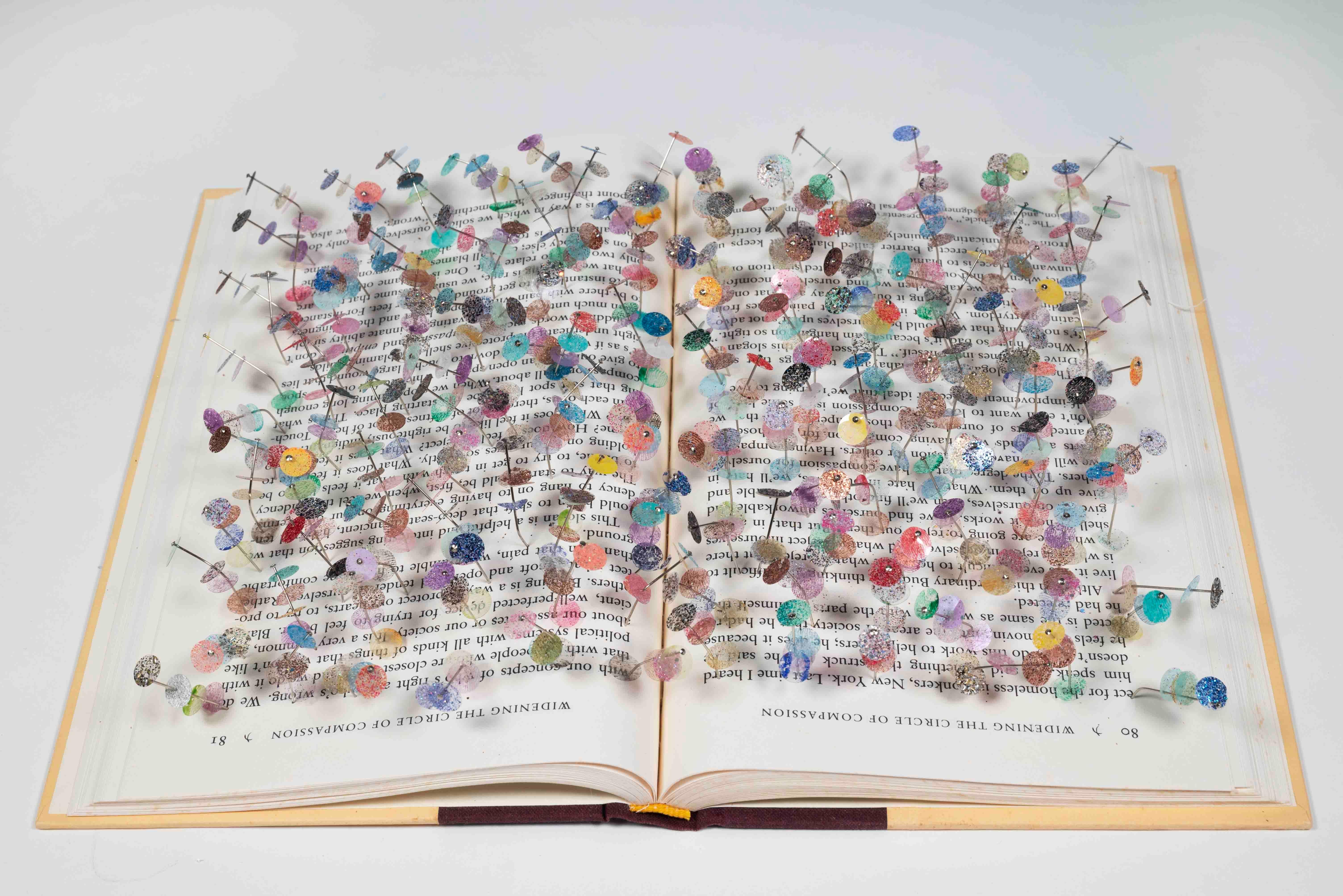 Fingerprint Book Sculpture: 'When Things Fall Apart" by Pema Chödrön