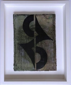 Valerie Jaudon, Bomb II, peinture à l'huile unique signée, motif et décoration, encadrée