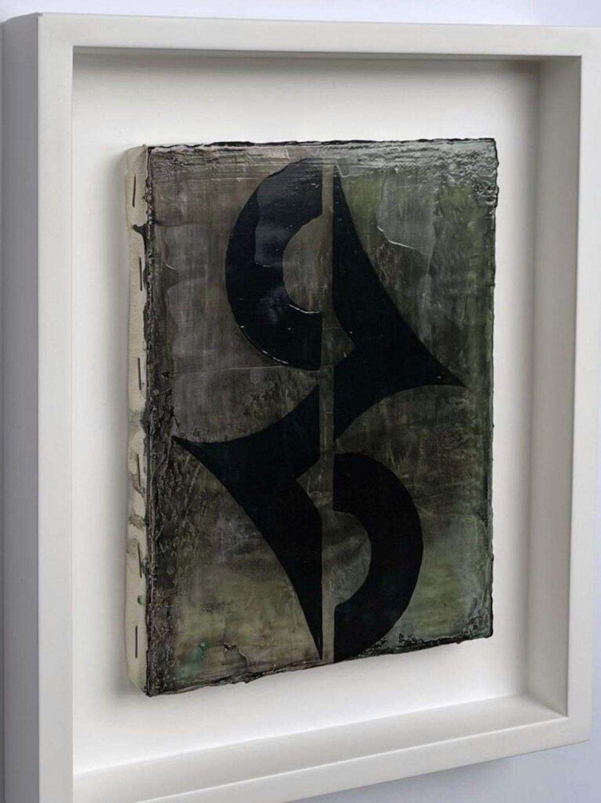 Valerie Jaudon, Bomb II, unique signed oil painting Pattern & Decoration, Framed For Sale 2