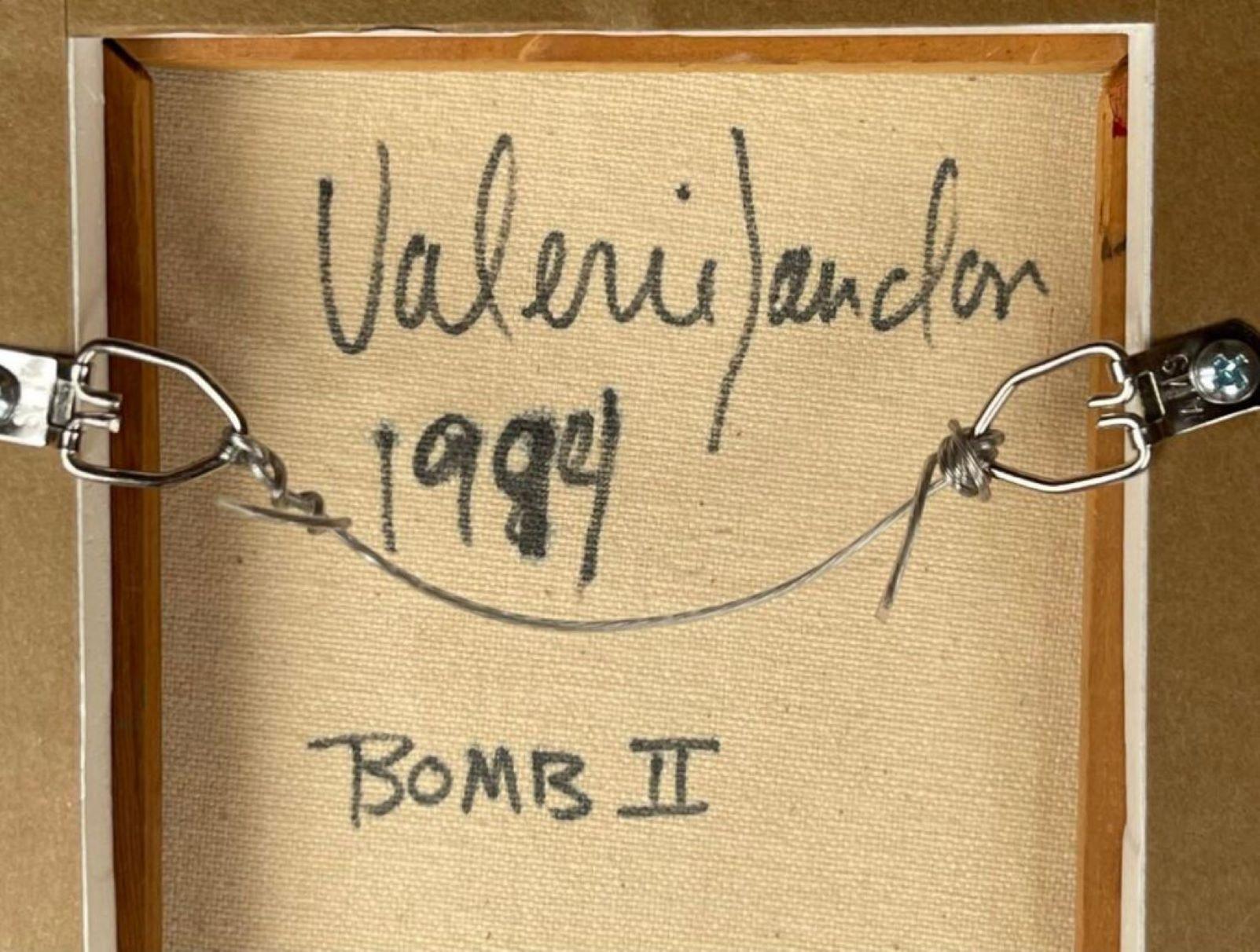Valerie Jaudon, Bomb II, unique signed oil painting Pattern & Decoration, Framed For Sale 3