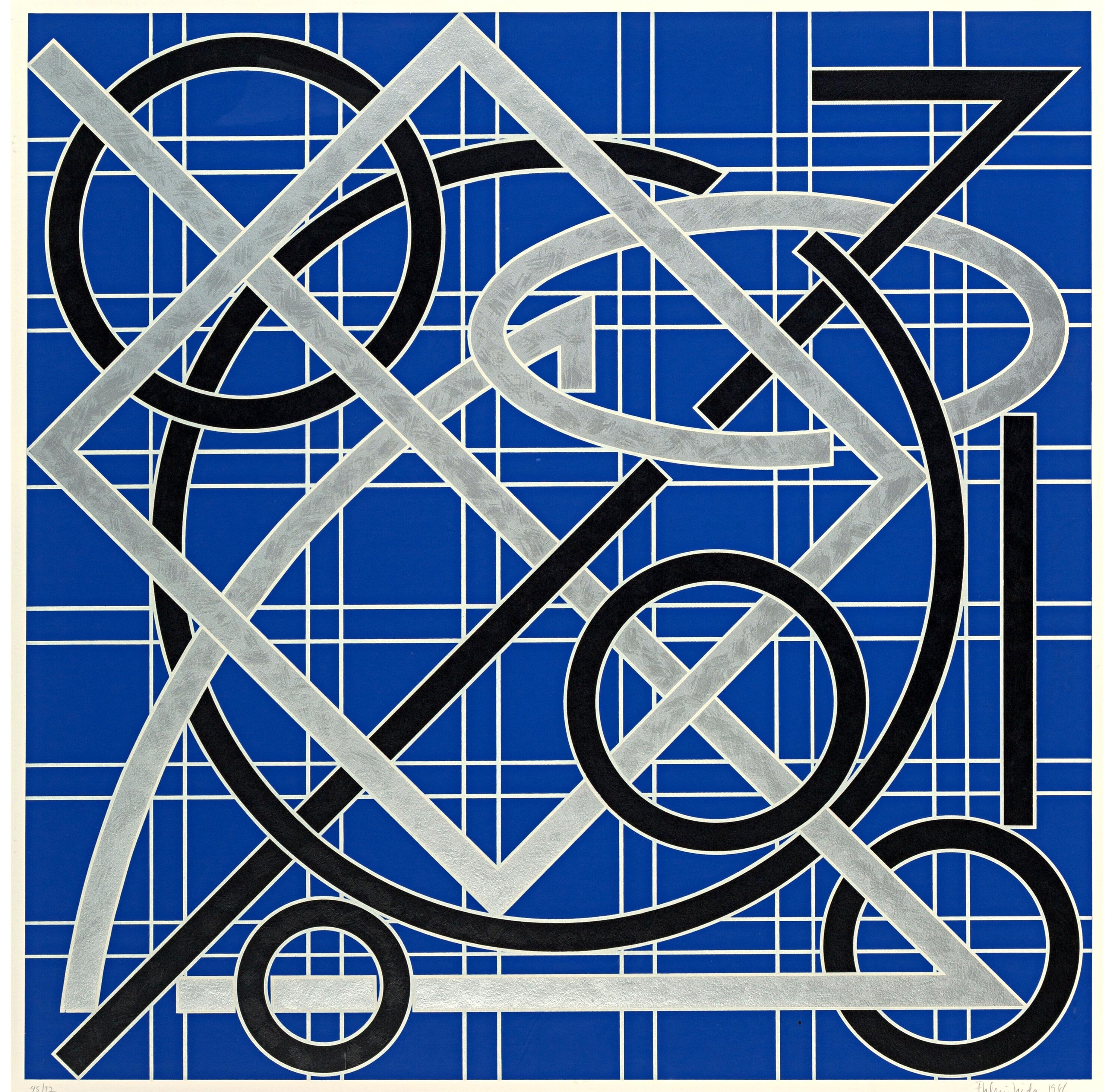 Valerie Jaudon
Centro informazioni del Lincoln Center, 1986
Serigrafia a colori su carta vergata
Firmato a matita, datato e numerato 45/72 sul recto.
Pubblicato dal programma di stampa del Lincoln Center per raccogliere fondi per la sua