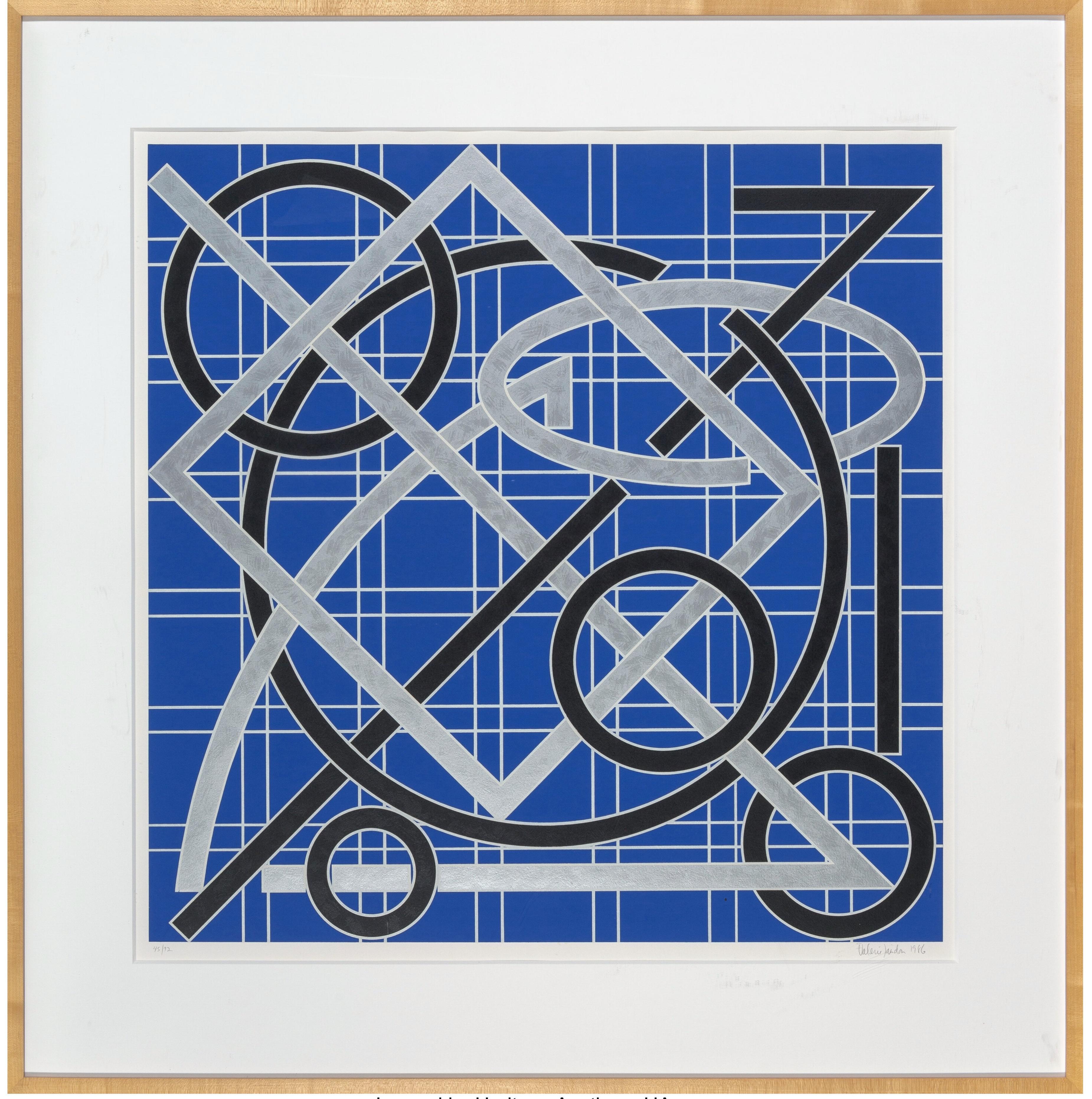 Lincoln Center Information Center - Abstract Geometric Print by Valerie Jaudon