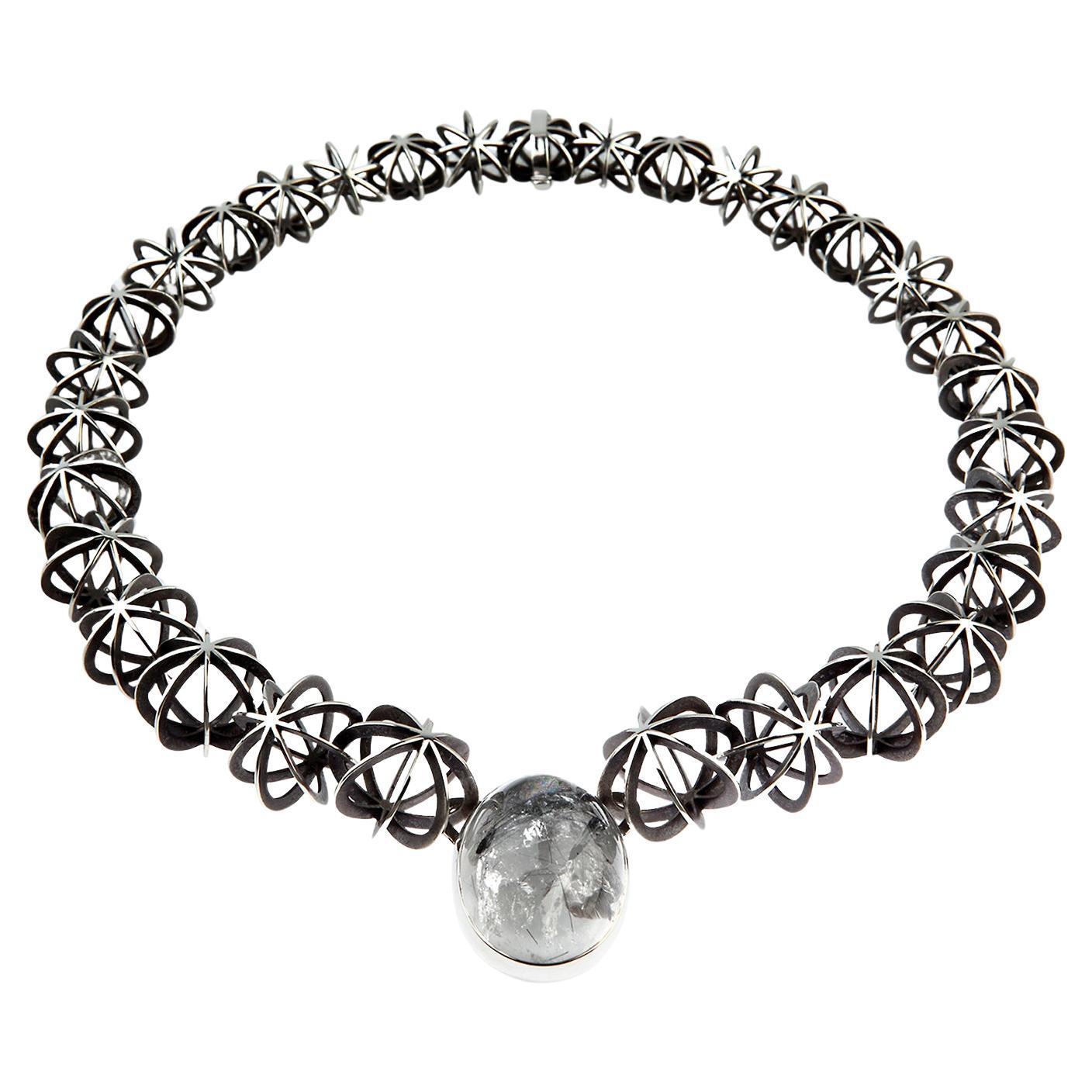 Valerie Jo Coulson Collana in argento con concatenazione di stelle in vendita
