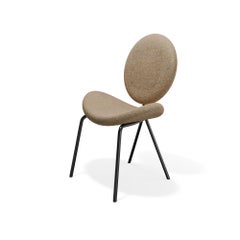 Sedia scultorea di lusso Valery in alluminio laccato nero di MainGUILTY