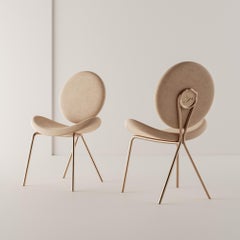 Valerie Luxury Sculptural Chair in Champagne Lacquered Aluminum by MainGUILTY