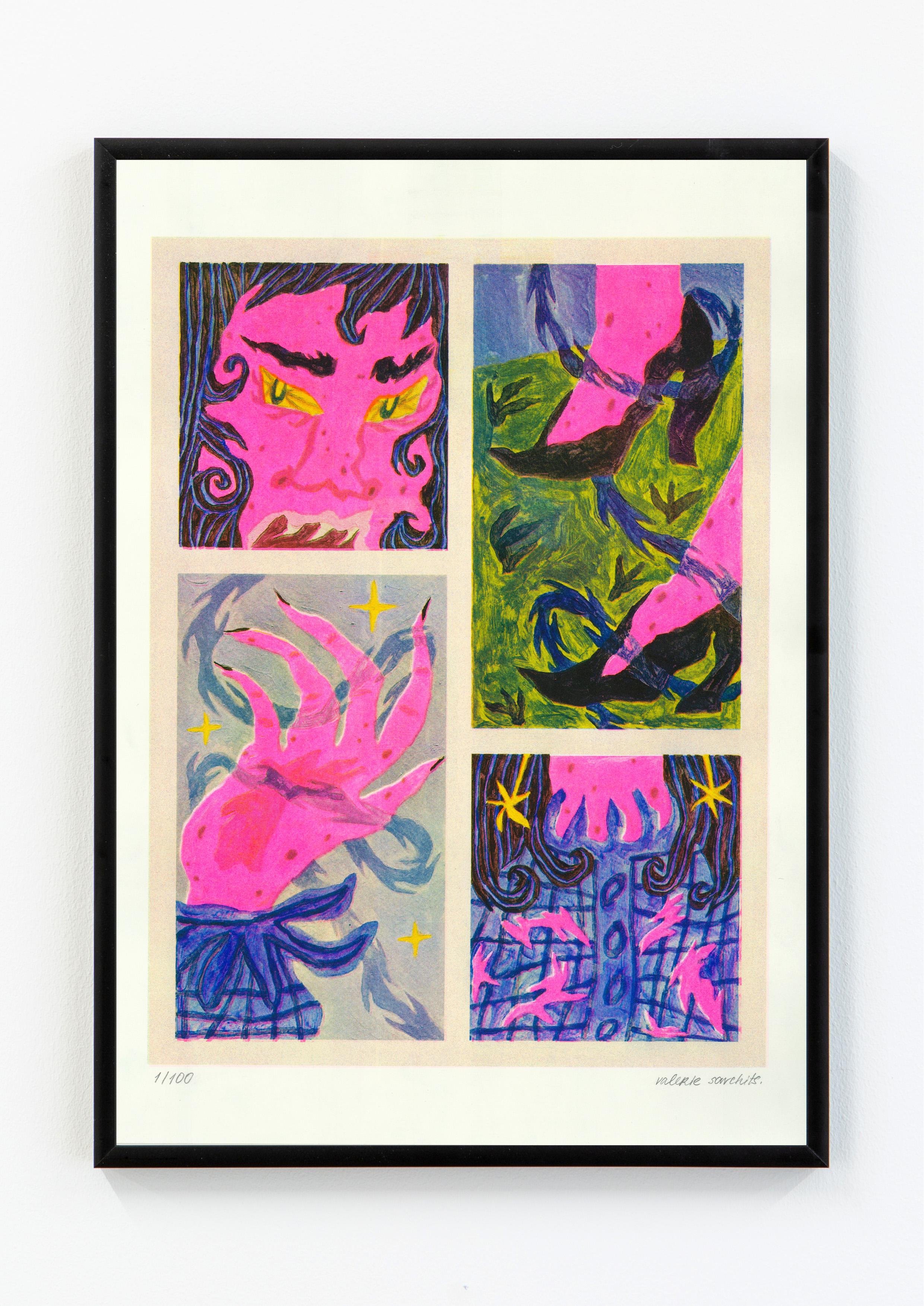 Valerie Savchits

I Say No, 2021

Risograph print on Olin natural white 170gsm paper

42 x 29.7 cm (A3)

Edition of 100

Signed and numbered by the artist

Sold unframed

“Sometimes, being afraid of confrontation and avoiding trouble today, we often