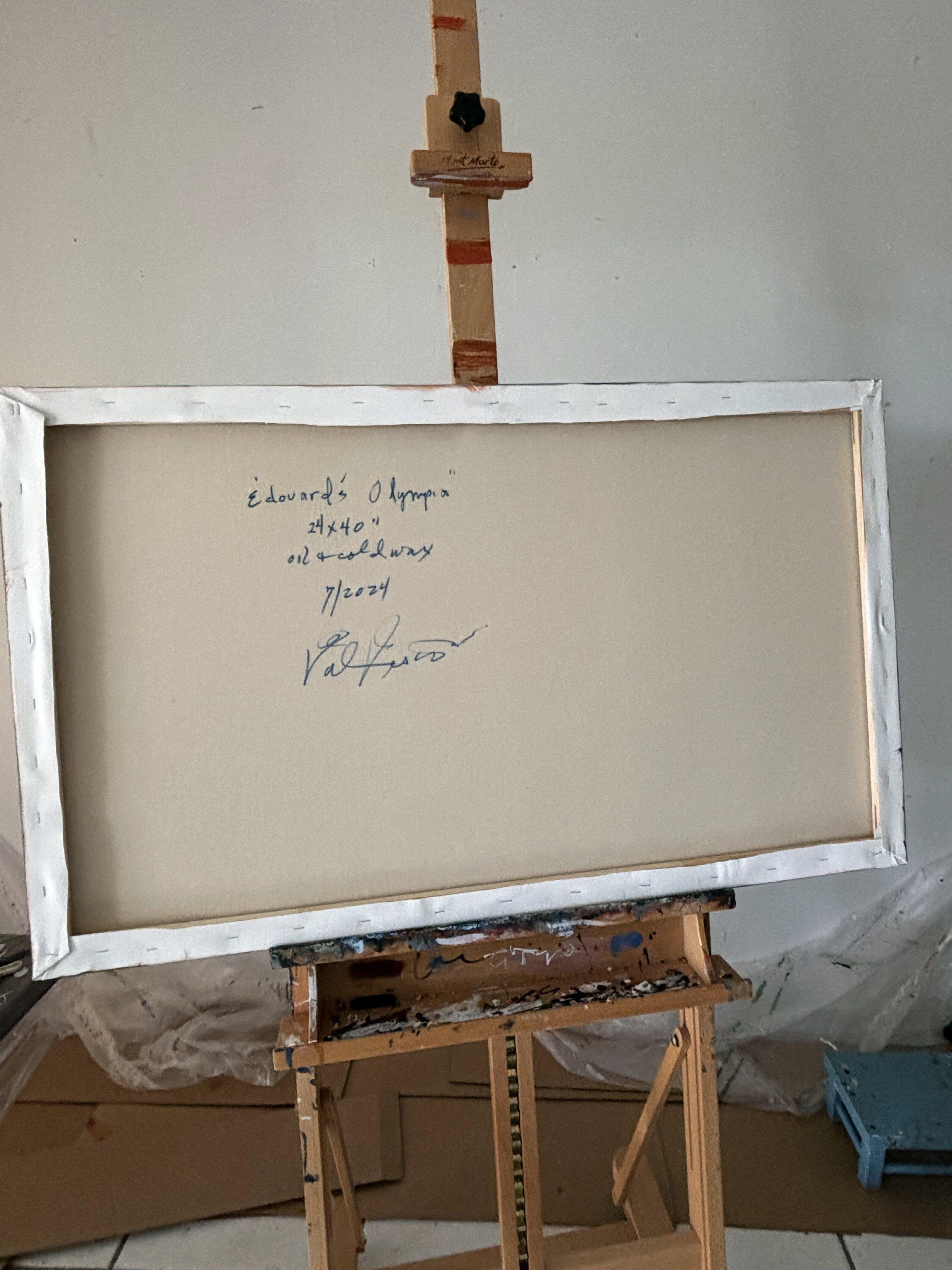 Olympia di Ã‰douard, Pittura, Olio su tela - Painting Cubismo di Valerie Vescovi