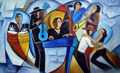 Blue Salsa, Painting, Oil on Canvas