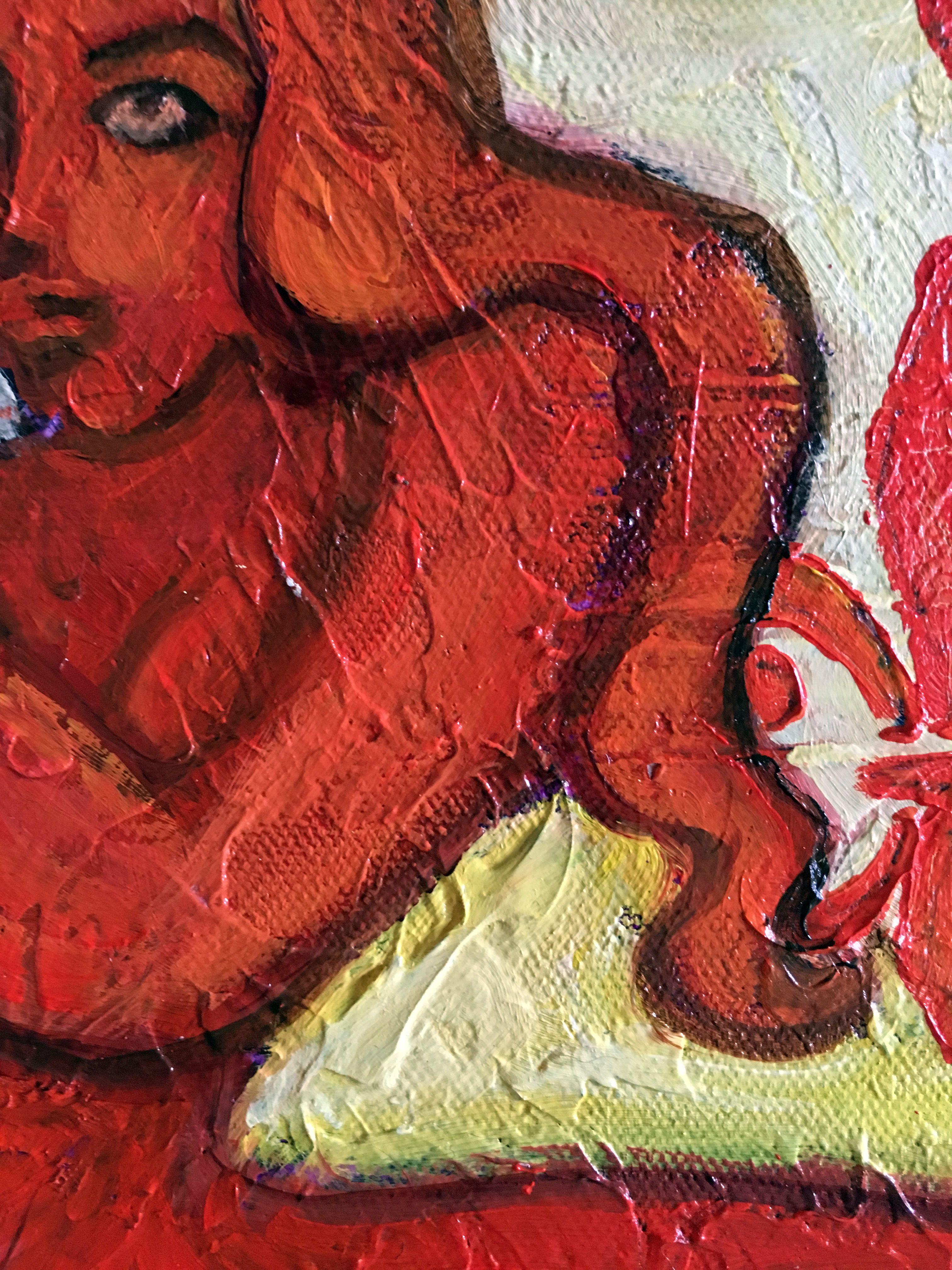 Flute with Patterns, Painting, Oil on Canvas For Sale 1