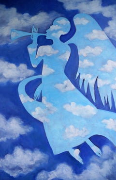 Gabe in the Clouds, Painting, Oil on Canvas