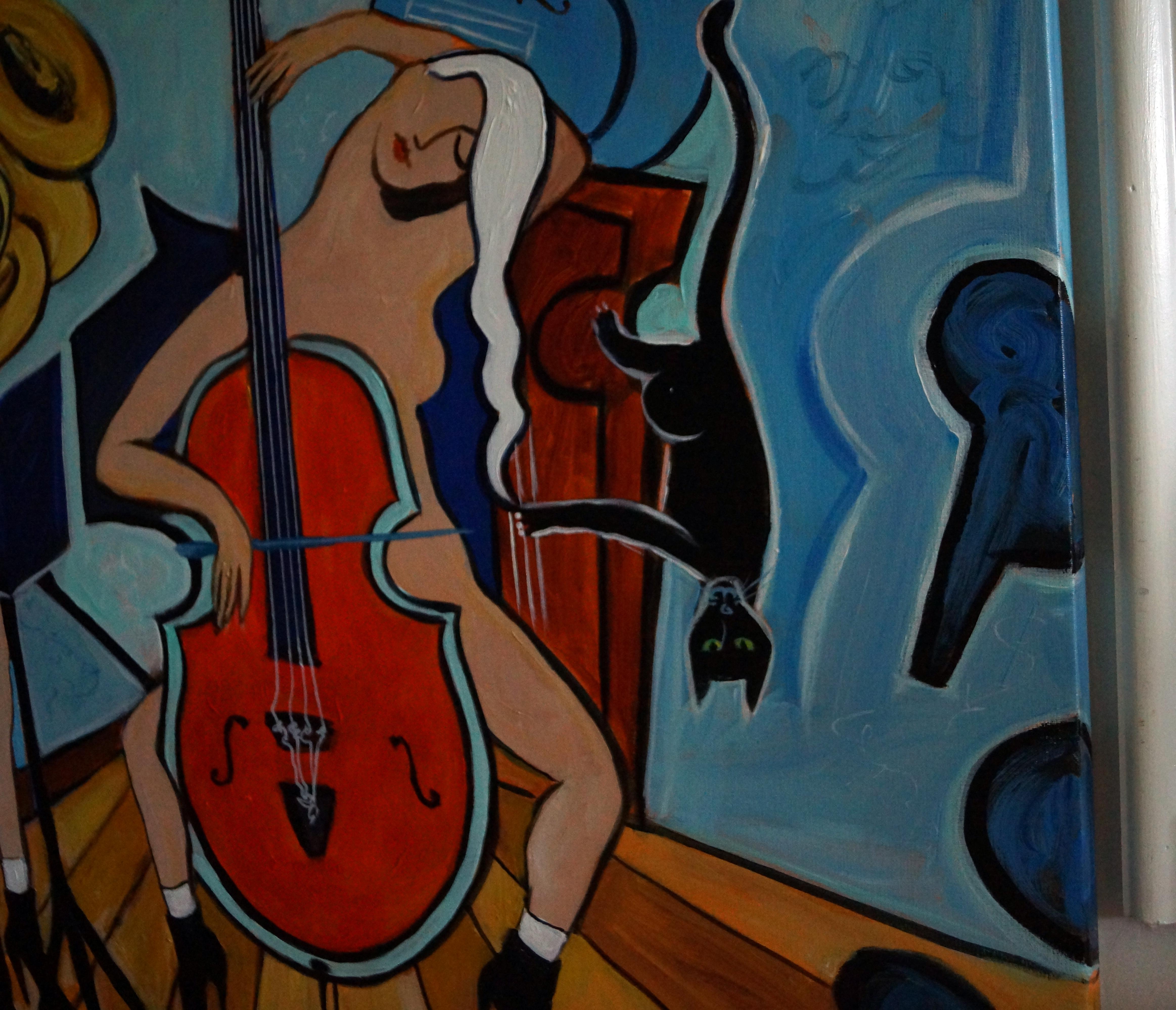 Lady in Red 1, Gemälde, Acryl auf Leinwand (Zeitgenössisch), Painting, von Valerie Vescovi