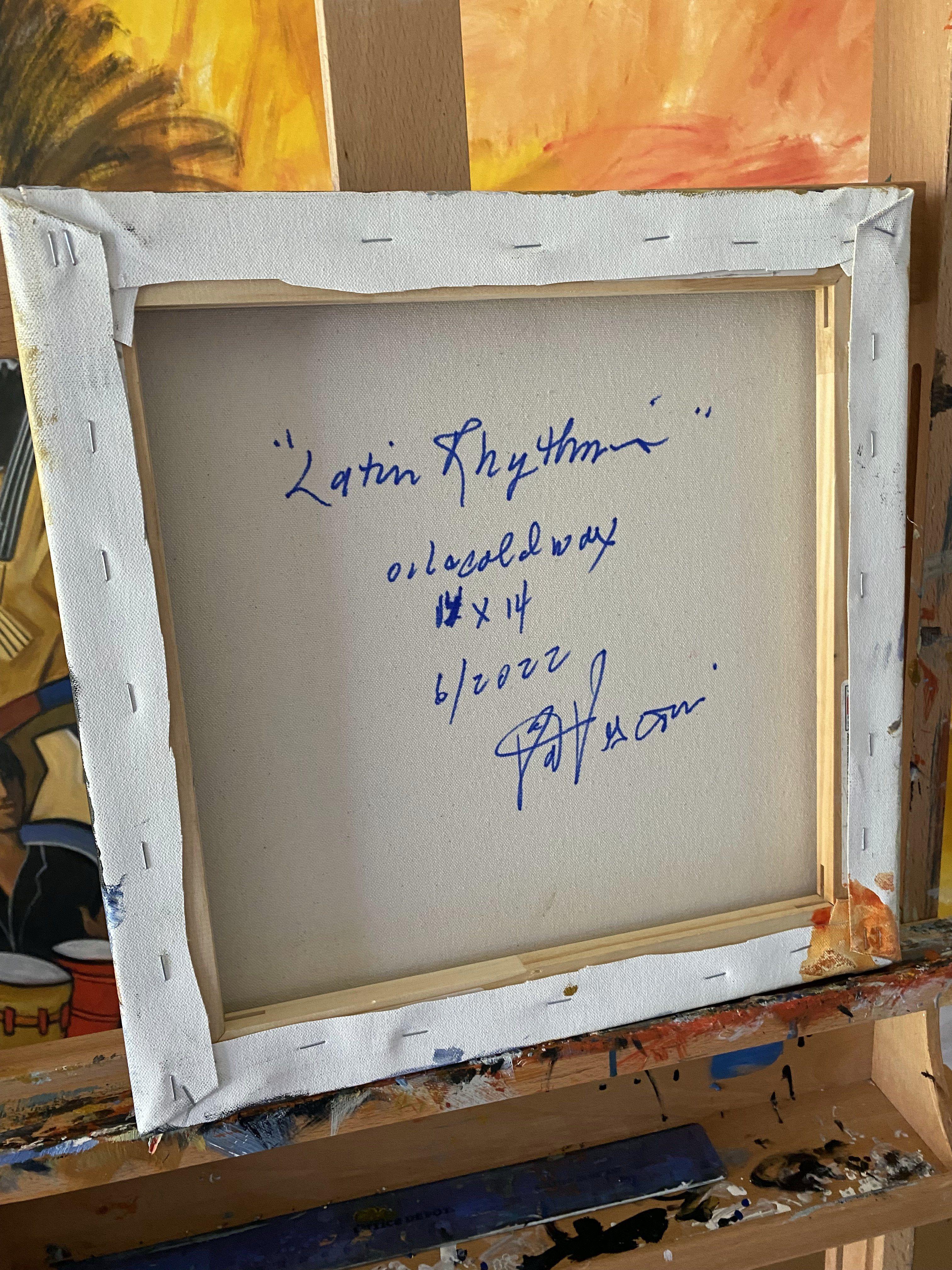 Latin Rhythms, Painting, Oil on Canvas For Sale 1