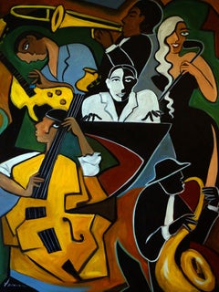 Le Groupe de Jazz, Painting, Oil on Canvas