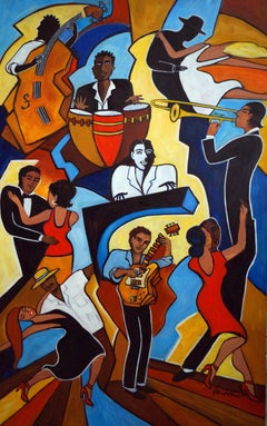 Le Jazz Hot Deux, Painting, Acrylic on Canvas