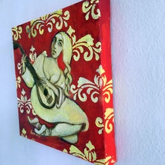 Lute with Patterns, Painting, Oil on Canvas