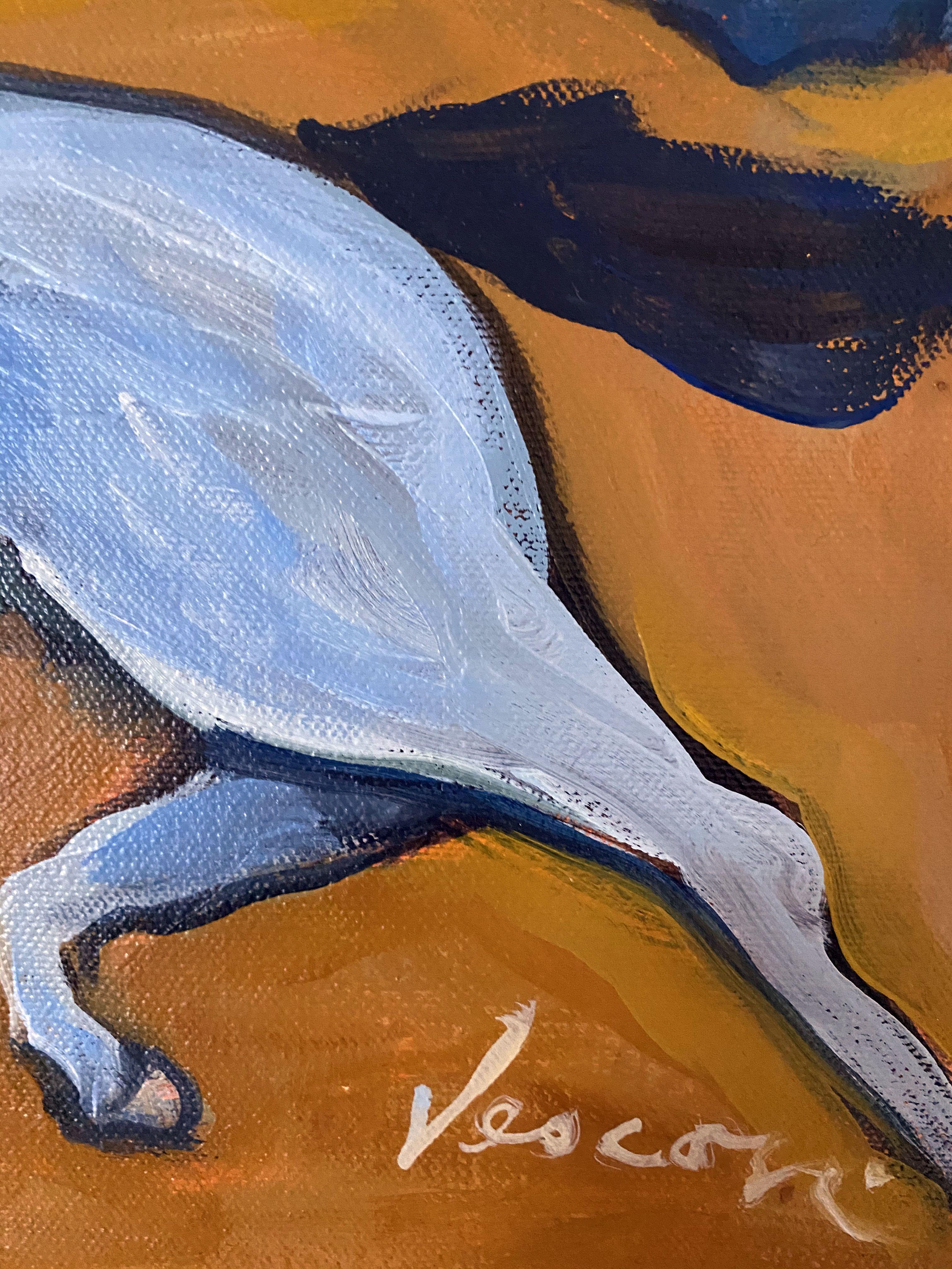Moonlight Run, Painting, Oil on Canvas For Sale 3