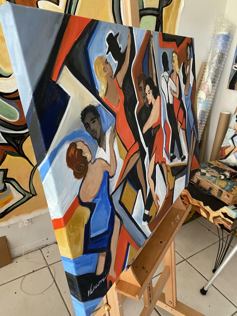 Valerie Vescovi Noche de Tango, Painting, Oil on Canvas For Sale at