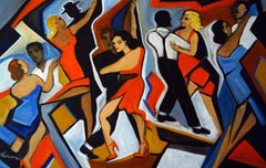 Peinture, huile sur toile, Noche de Tango