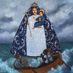 Unsere Lady of Charity of El Cobre, Gemlde, l auf Leinwand