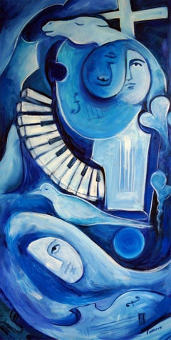 Triomphe Bleu, Painting, Oil on Canvas