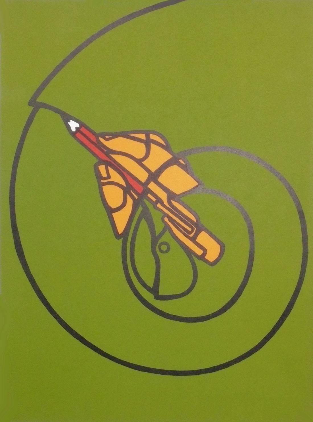 Valerio Adami Farbe Lithographien 16,5 