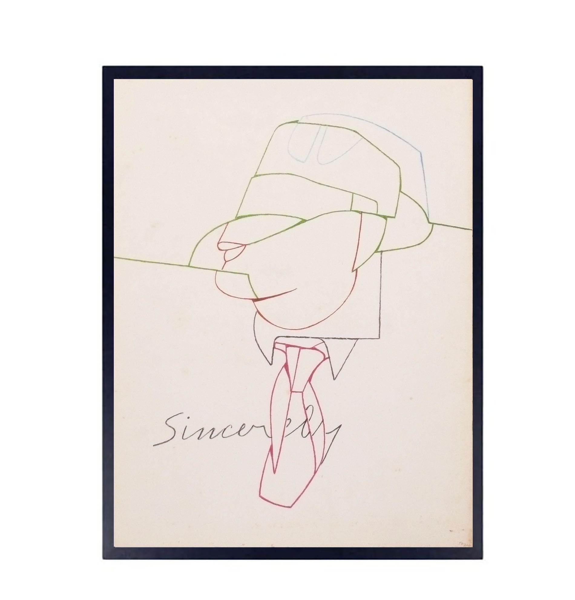 Valerio Adami Farbe Lithographien 16,5 