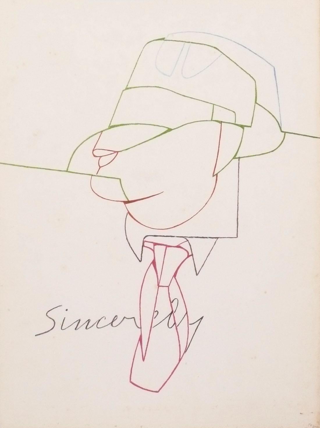 Valerio Adami Farbe Lithographien 16,5 