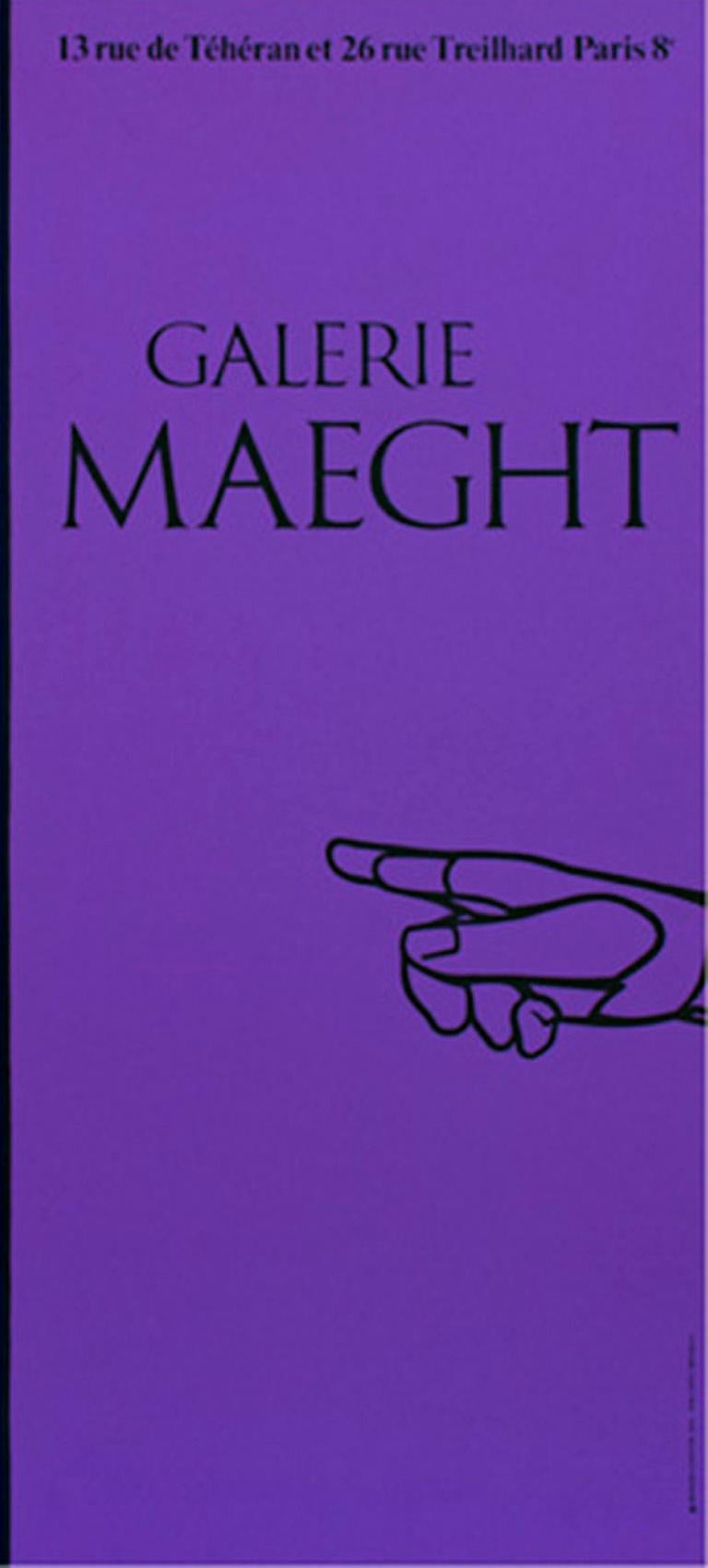 « Galerie Maeght », une affiche de lithographie originale en couleur de Valerio Adami en vente 1