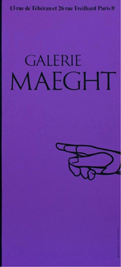 "Galerie Maeght, " an Original Color Lithograph Poster by Valerio Adami