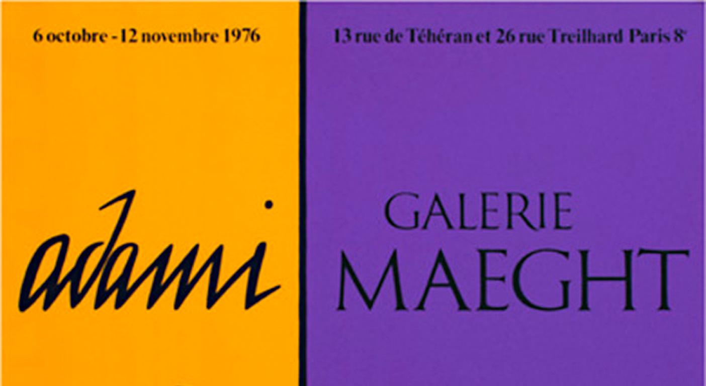 « Galerie Maeght », une affiche de lithographie originale en couleur de Valerio Adami en vente 2