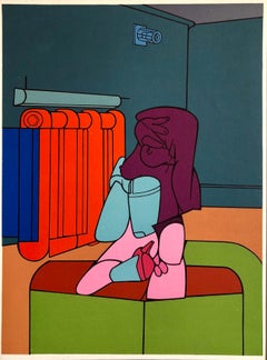 Italian Post Modern Pop Art Lithograph Memphis Galerie Maeght DLM