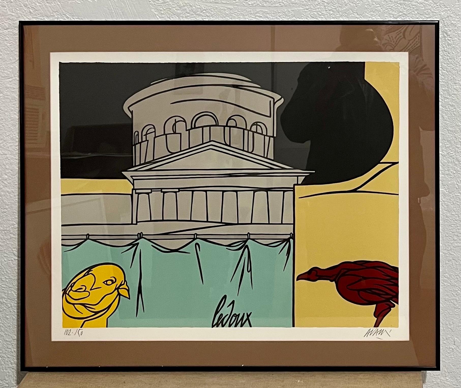 Italian Post Modern Pop Art Lithograph Silkscreen Valerio Adami Galerie Maeght For Sale 11