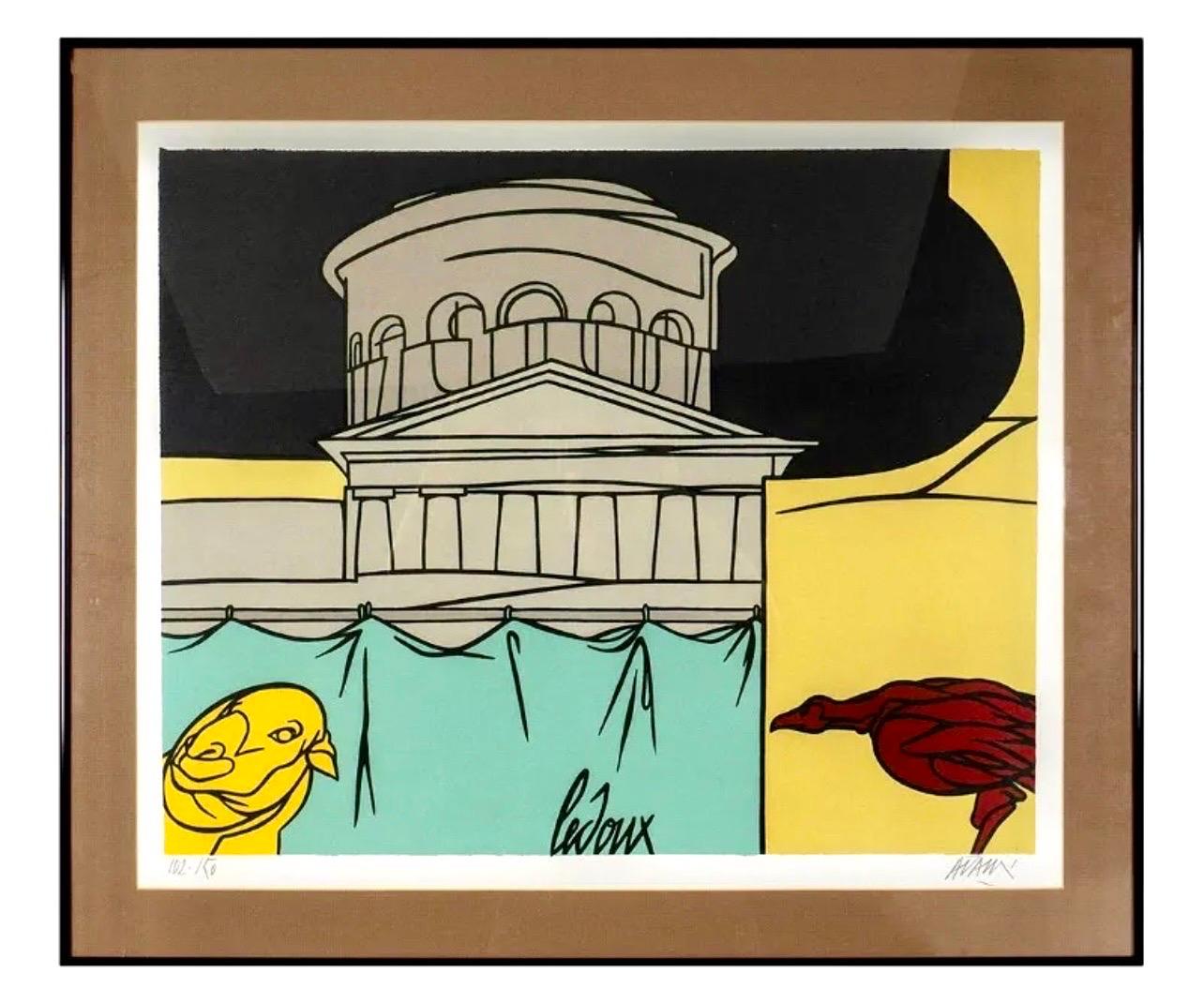 Italian Post Modern Pop Art Lithograph Silkscreen Valerio Adami Galerie Maeght For Sale 4