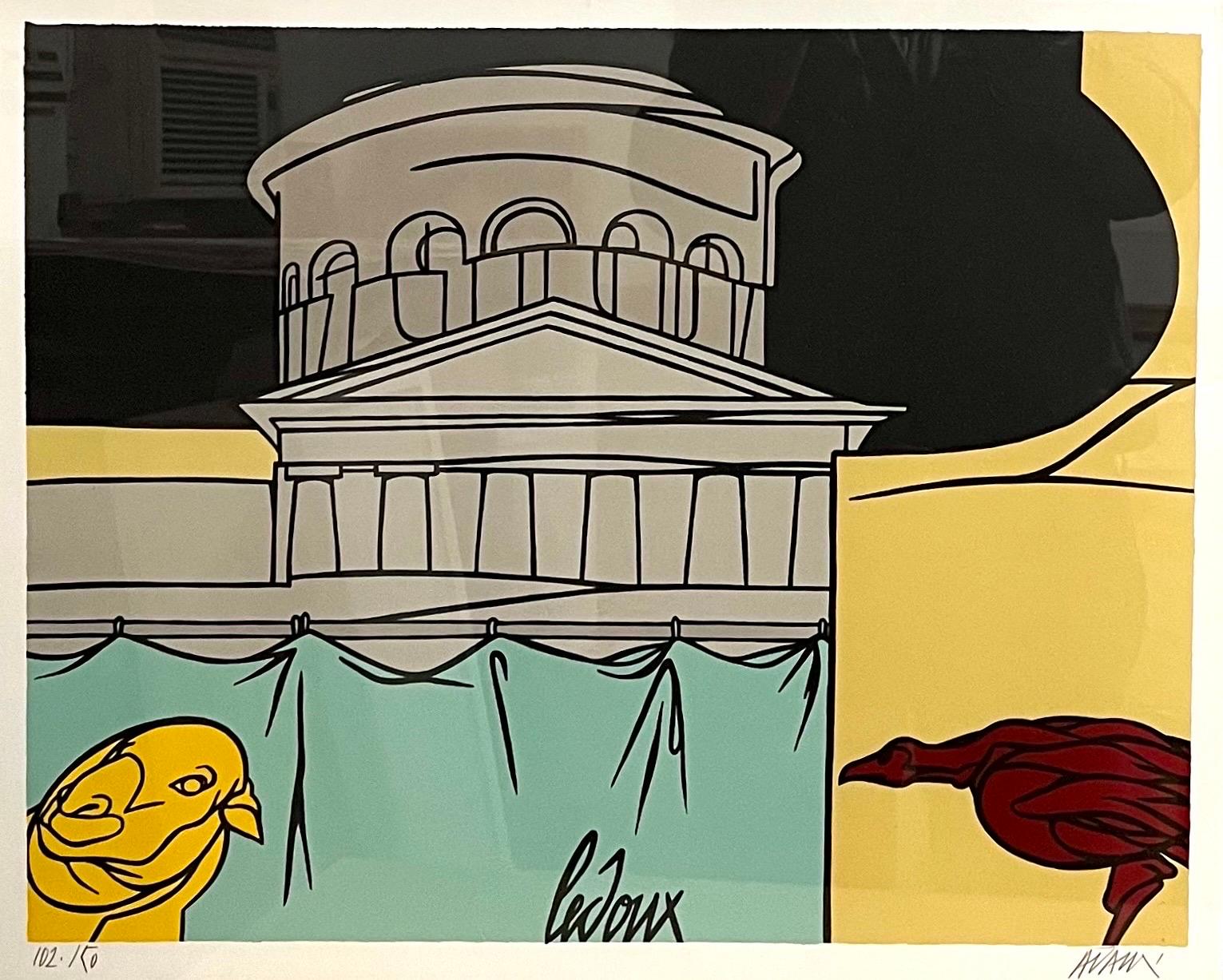 Italian Post Modern Pop Art Lithograph Silkscreen Valerio Adami Galerie Maeght For Sale 5