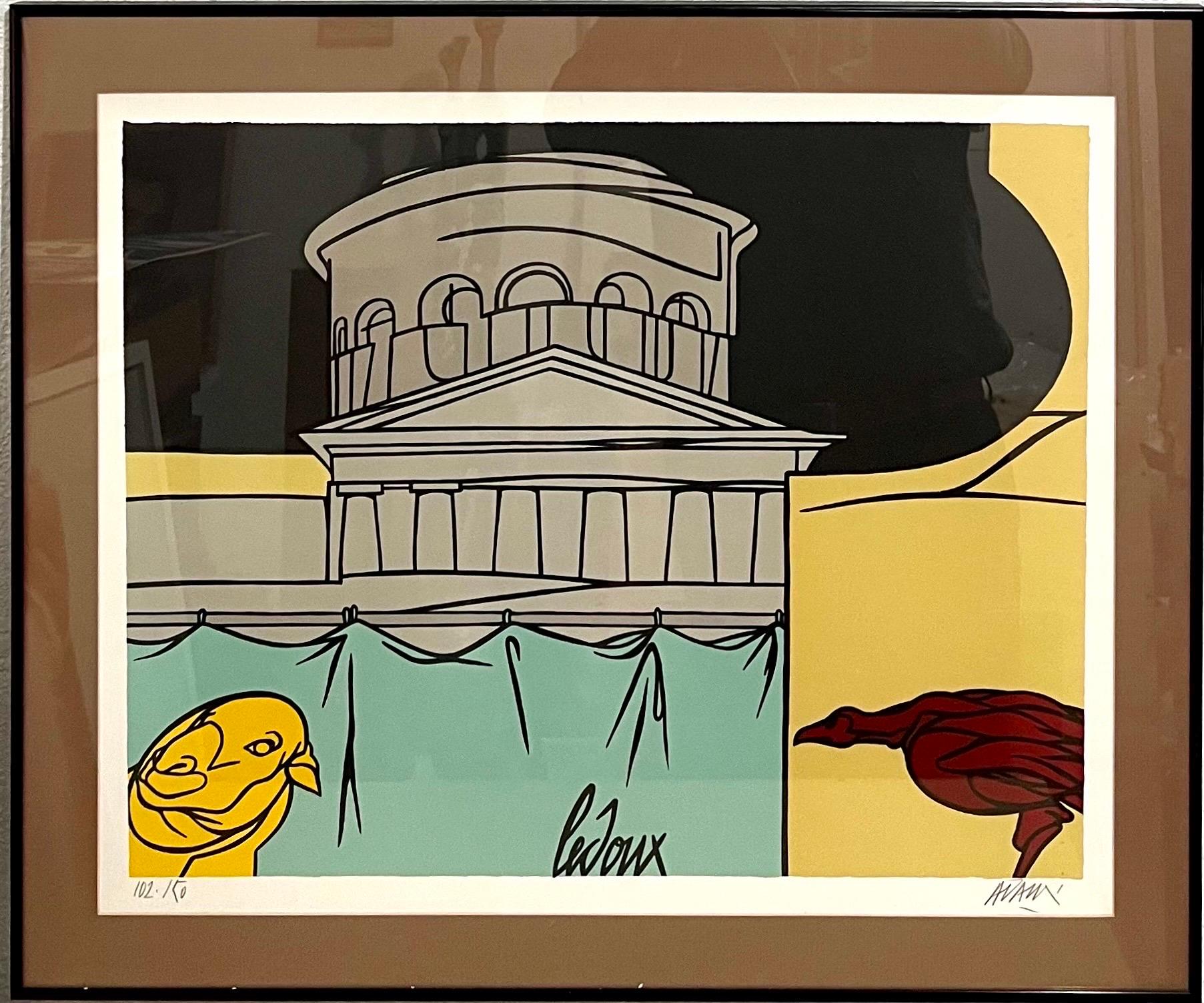 Italian Post Modern Pop Art Lithograph Silkscreen Valerio Adami Galerie Maeght For Sale 7