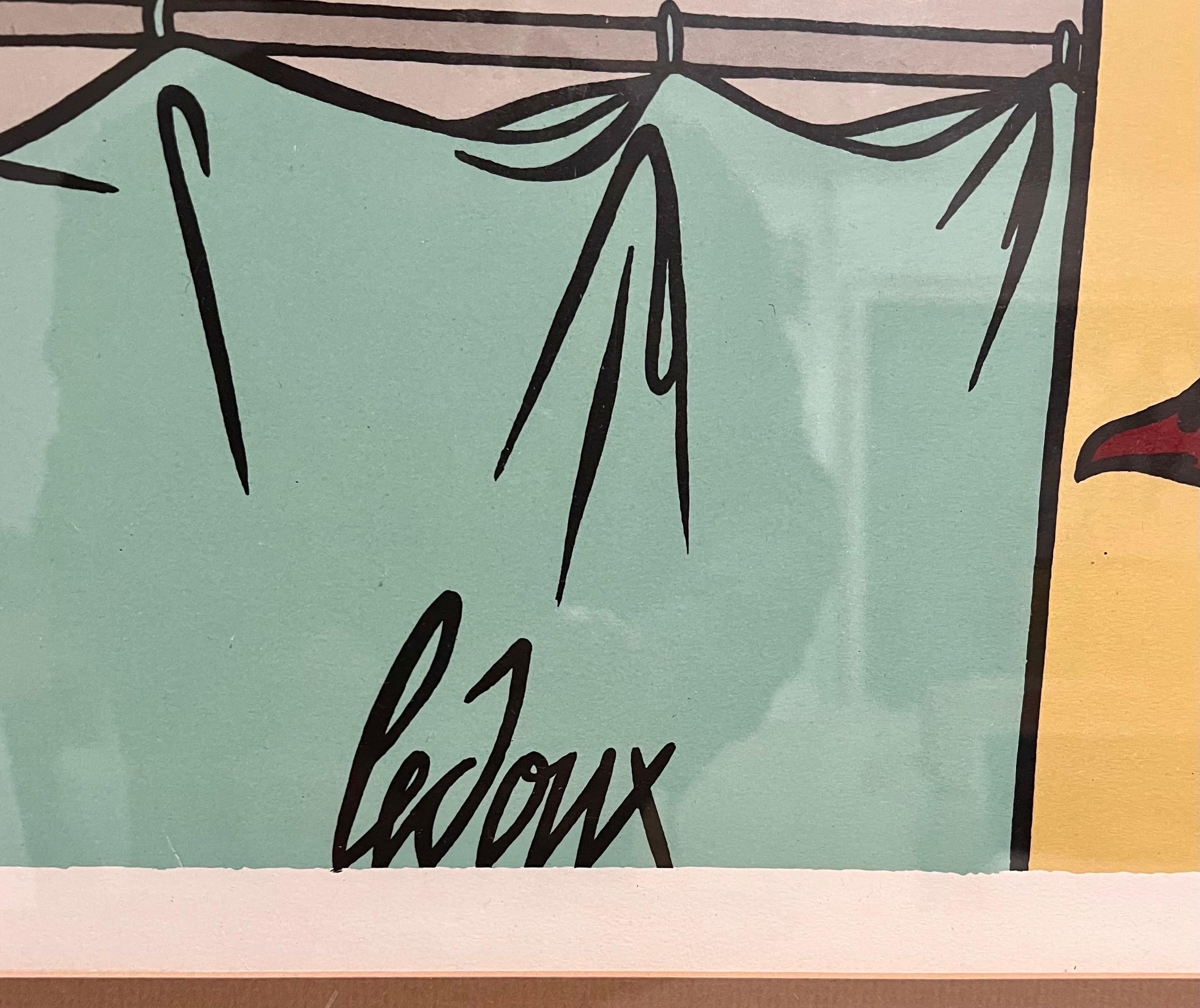 Italian Post Modern Pop Art Lithograph Silkscreen Valerio Adami Galerie Maeght For Sale 8