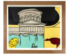 Italienische Post Modern Pop Art Lithographie Siebdruck Valerio Adami Galerie Maeght