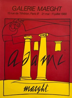 Italian Post Modern Pop Art Lithograph Vintage Poster Memphis Galerie Maeght