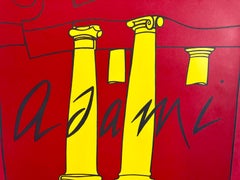 Italian Post Modern Pop Art Lithograph Vintage Poster Memphis Galerie Maeght