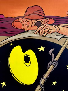 Italian Post Modern Pop Art Lithograph Vintage Poster Memphis Galerie Maeght