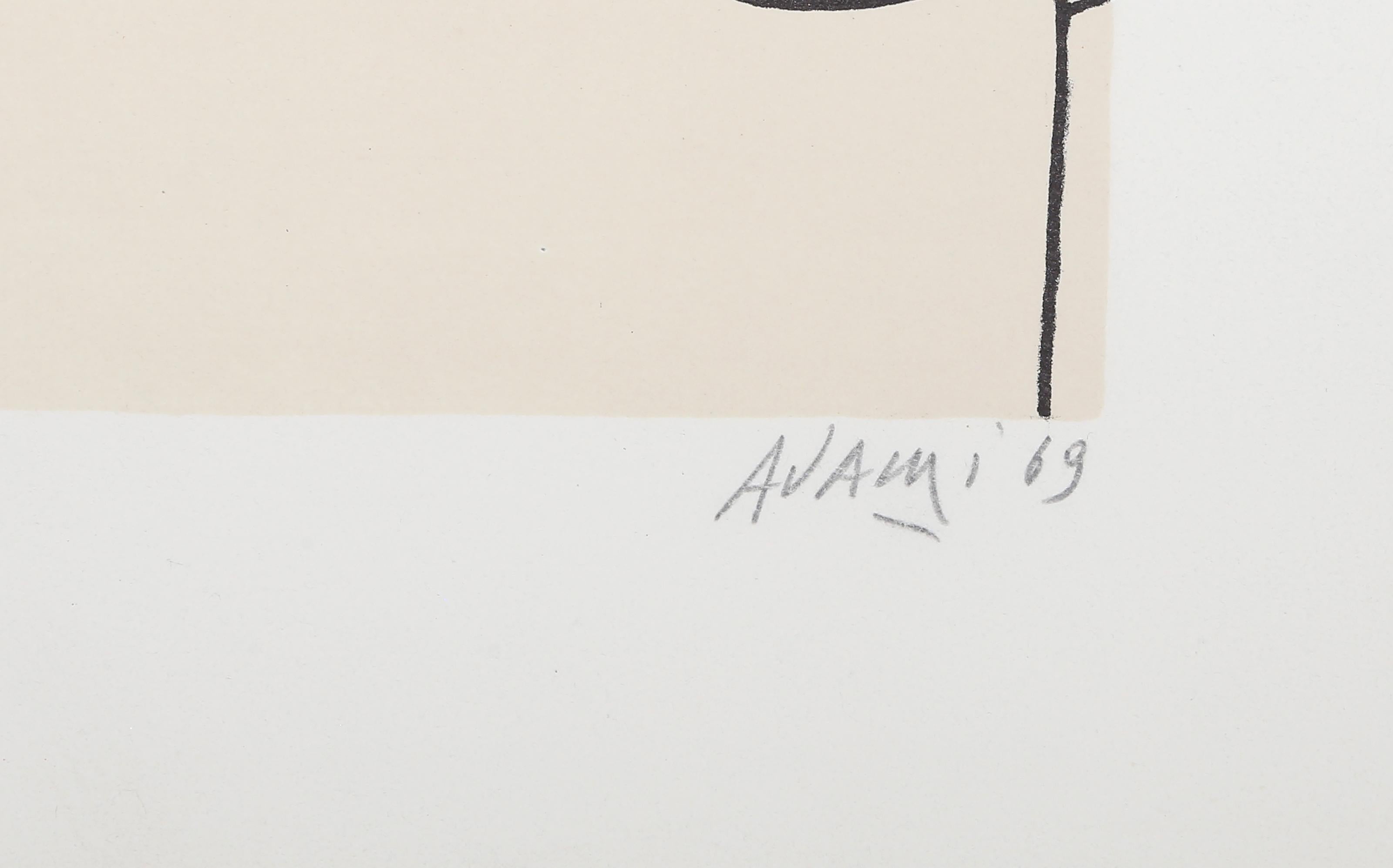 Sulla Luna, litografia pop art di Valerio Adami in vendita 3