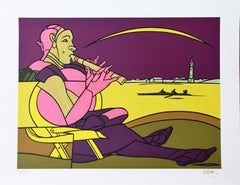 The Flageolet - Screen Print by Valerio Adami - 1990