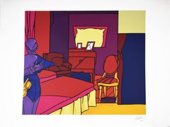 The Room - Original Screen Print by Valerio Adami - 1996