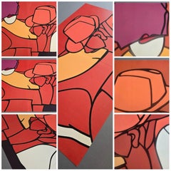 Composizione II senza titolo (Maeght, contorno in grassetto, figurazione narrativa)