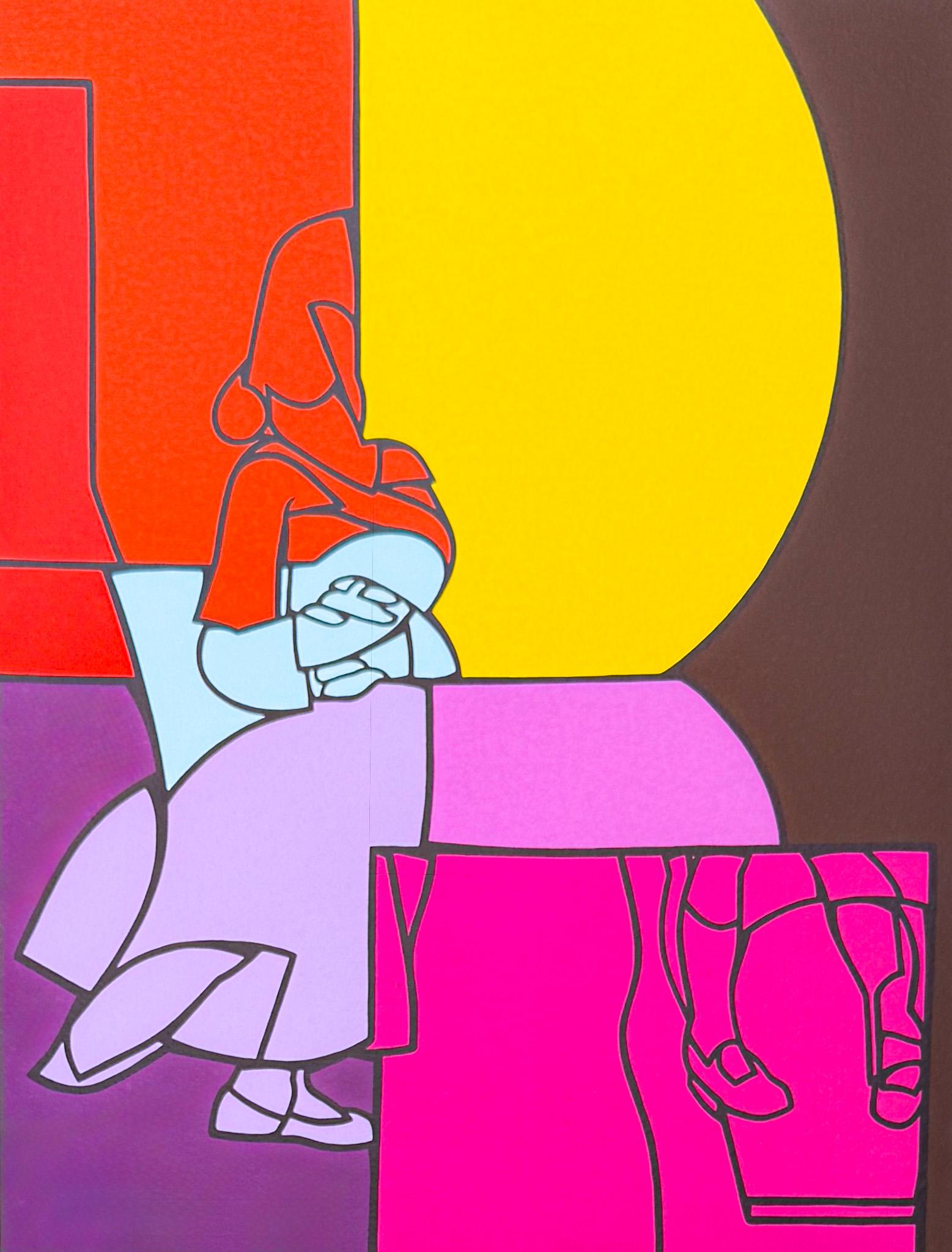 Valerio Adami (1935) - Untitled - Silkscreen printing on paper - 1975 For Sale 2