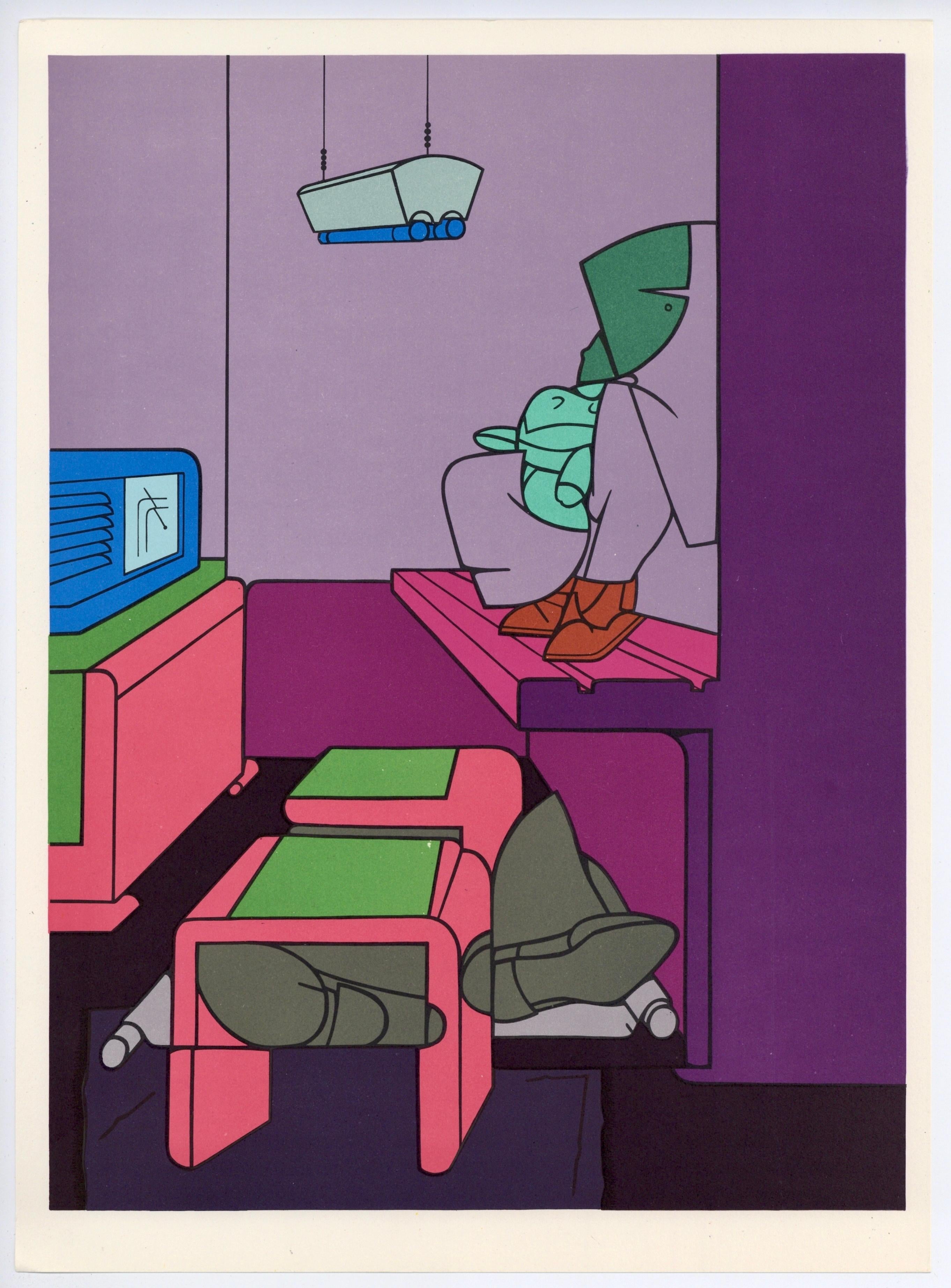 Valerio Adami, Composition, L'édition de tête (after) For Sale 4