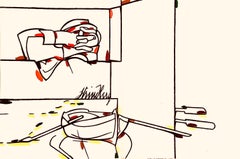 Valerio Adami, Composition, L'édition de tête (after)