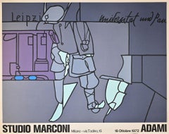 Valerio Adami Exhibition - Vintage Poster - 1972