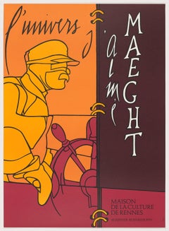 Valerio Adami Artista italiano 1979 Cartel litografía original